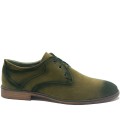 Modamela E138 Yeşil Süet Bağcıklı Klasik Erkek Ayakkabı
