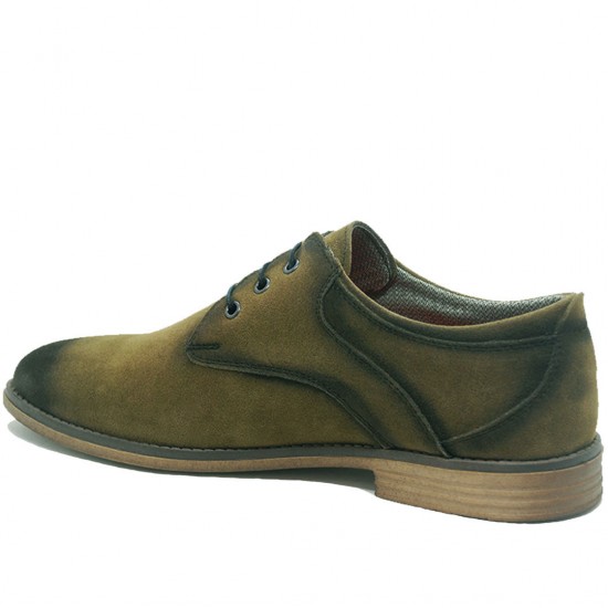 Modamela E138 Yeşil Süet Bağcıklı Klasik Erkek Ayakkabı