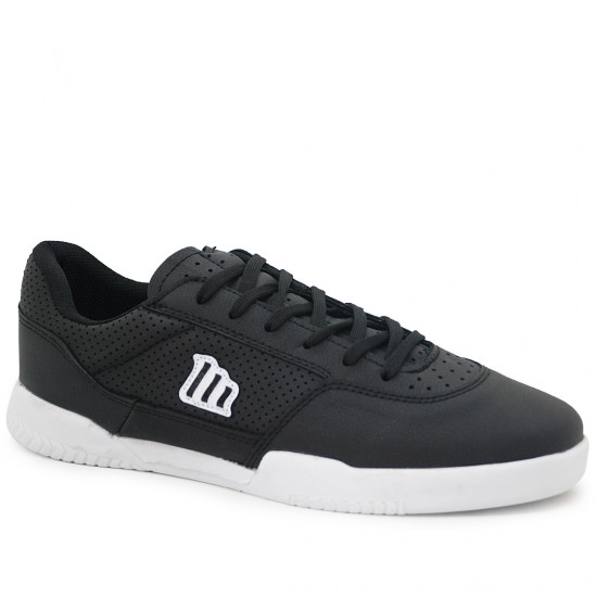 Modamela E184 Siyah Beyaz Cilt Erkek Spor Ayakkabı