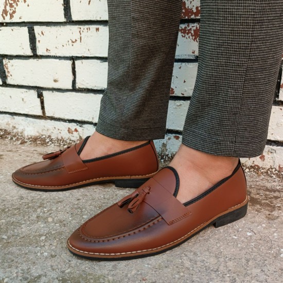 Modamela E724 Taba Rengi Cilt Günlük Erkek Ayakkabı