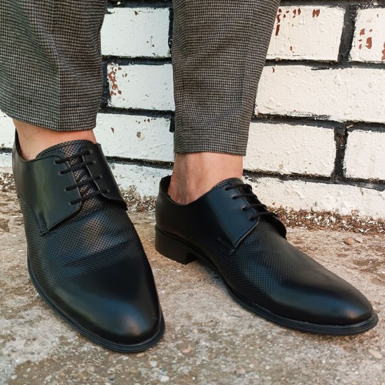 Modamela E727 Siyah Cilt Klasik Erkek Ayakkabı