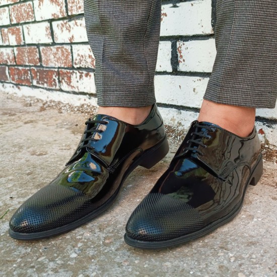 Modamela E740 Siyah Rugan Klasik Erkek Ayakkabı