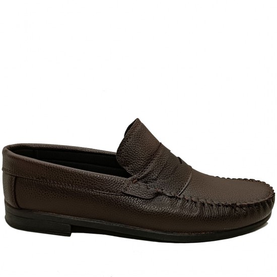 Modamela E721 Kahverengi Cilt Günlük Erkek Ayakkabı