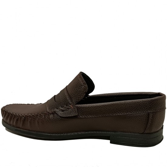 Modamela E721 Kahverengi Cilt Günlük Erkek Ayakkabı