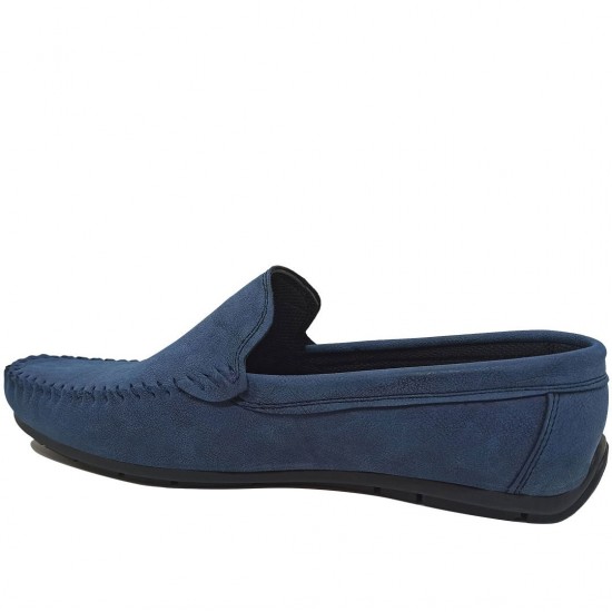 Modamela E463 Mavi Deri Günlük Erkek Ayakkabı