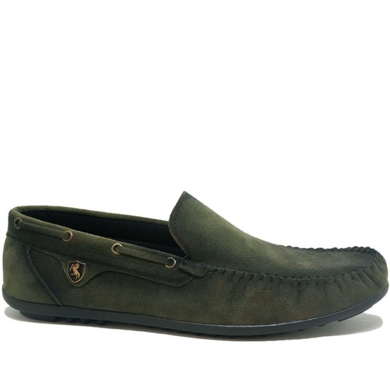 Modamela E055 Yeşil Süet Erkek Ayakkabı