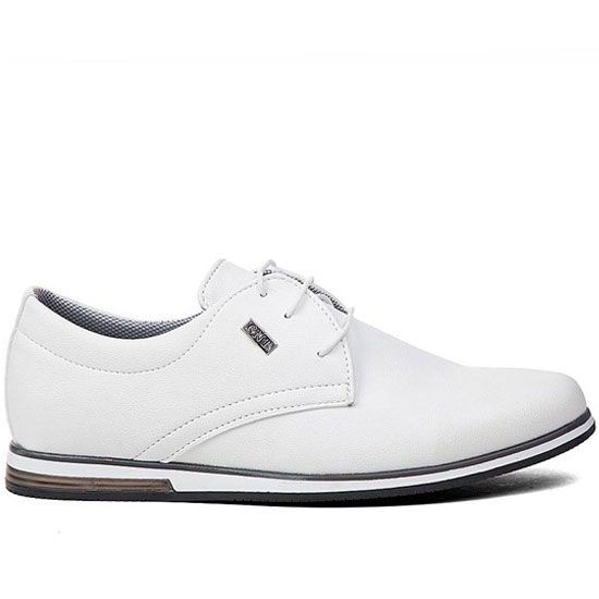 Modamela E566 Beyaz Lope Klasik Erkek Ayakkabı