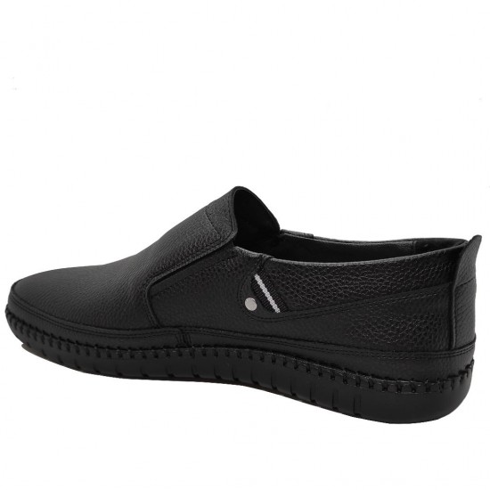 Modamela E689 Siyah Bağcıksız Erkek Ayakkabı