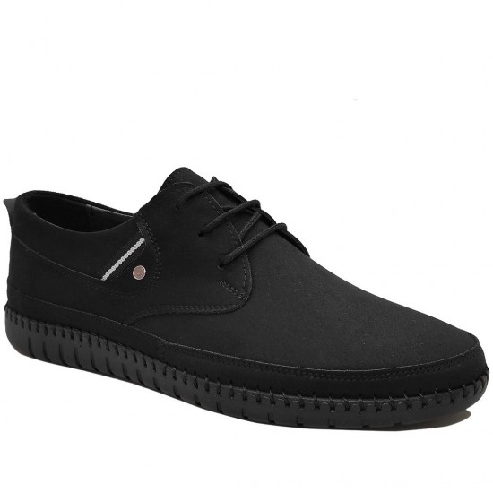 Modamela E712 Siyah Süet Bağcıklı Erkek Ayakkabı