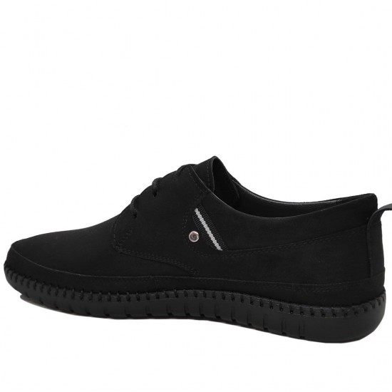 Modamela E712 Siyah Süet Bağcıklı Erkek Ayakkabı