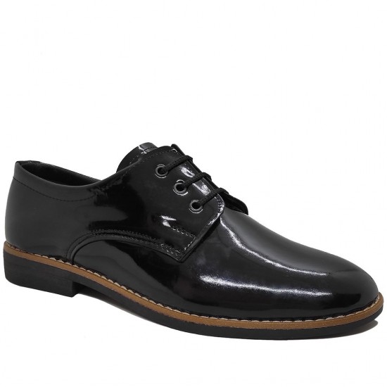 Modamela E748 Siyah Rugan Bağcıklı Günlük Erkek Ayakkabı