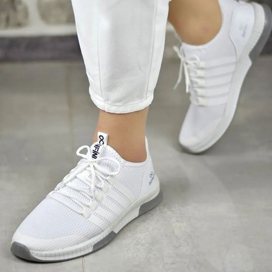 Modamela K214 Beyaz File Kadın Spor Ayakkabı