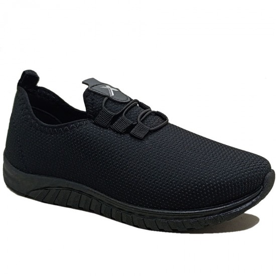 E836 Siyah Esnek Taban Hafif Erkek Spor Ayakkabı