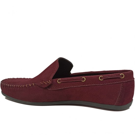 Modamela E054 Bordo Süet Günlük Erkek Ayakkabı